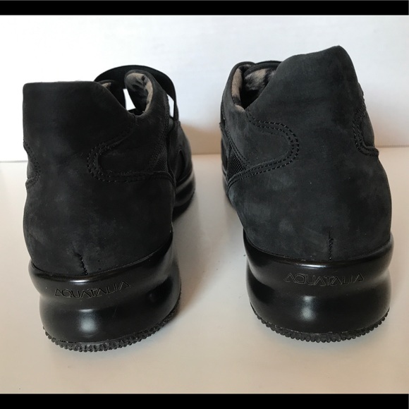 Aquatalia black suede slip on sneakers size 9 - Picture 3 of 6